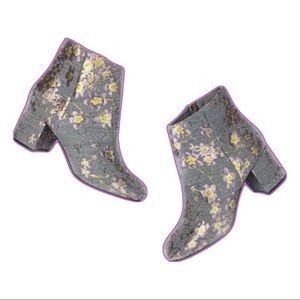 Zigi Soho Nydia Embroidered Ankle Boots Block Heel